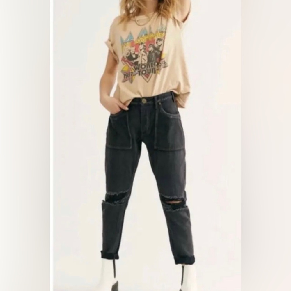 NWT Free People One Teaspoon Saints Boyfriend Distressed Jeans